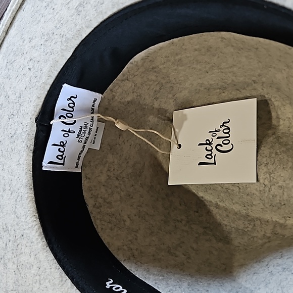 LACK OF COLOR THE MACK GREY FEDORA HAT SIZE 57CM (M) - Picture 12 of 17